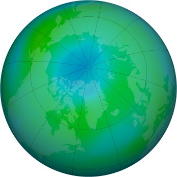 Arctic ozone map for 2007-09